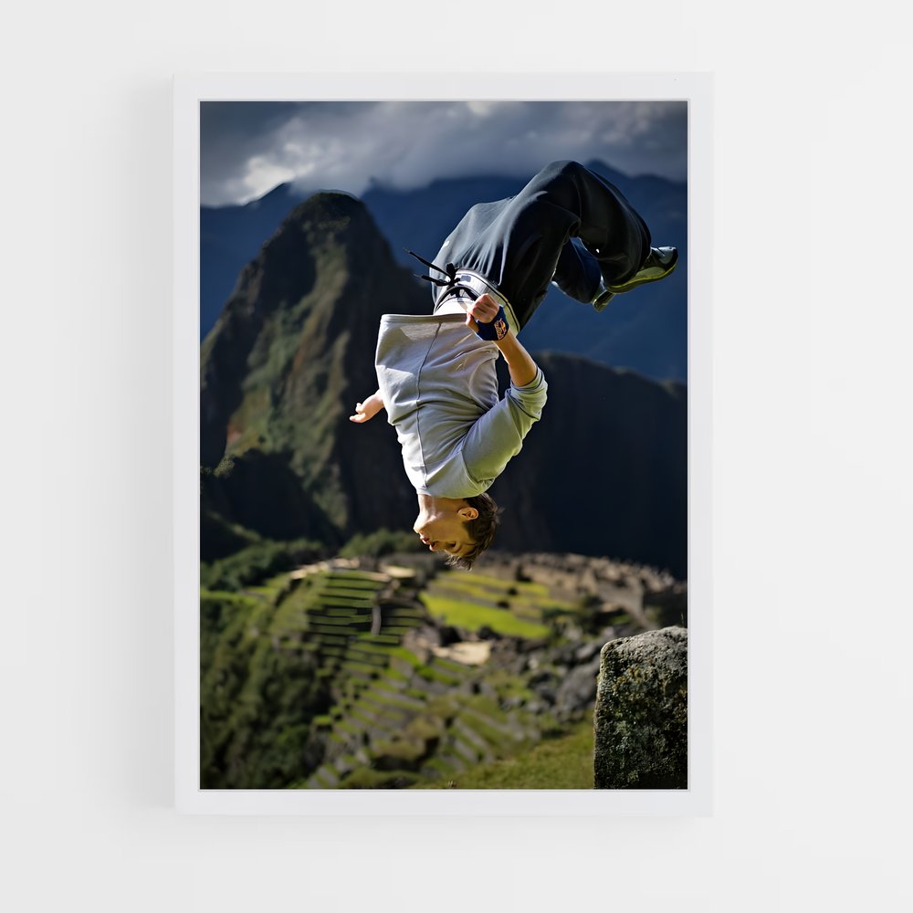 Poster Équilibre Extrême – affiche Parkour et freerun (vue 3)